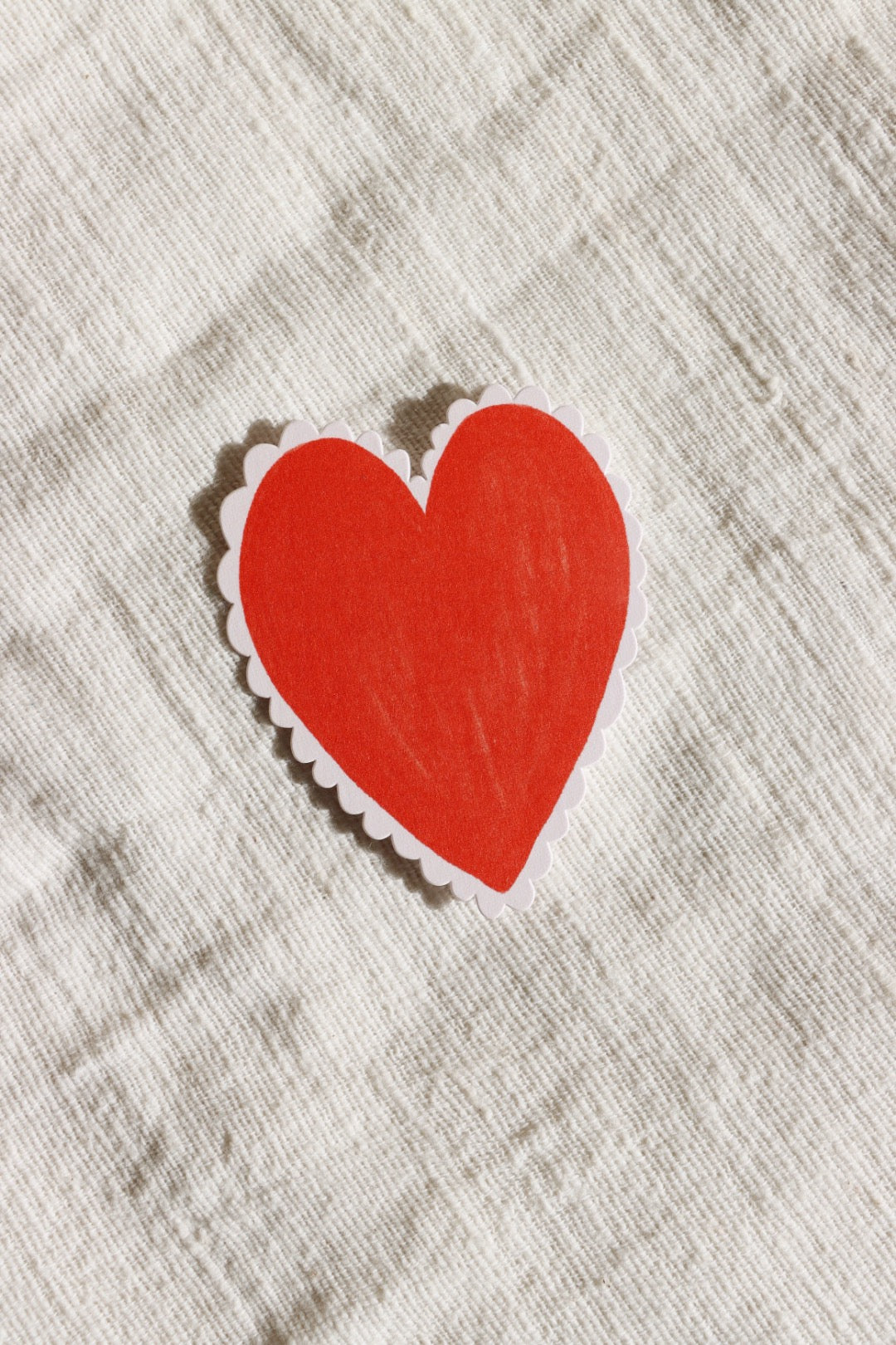 Heart Doily Mini Flat Note Card