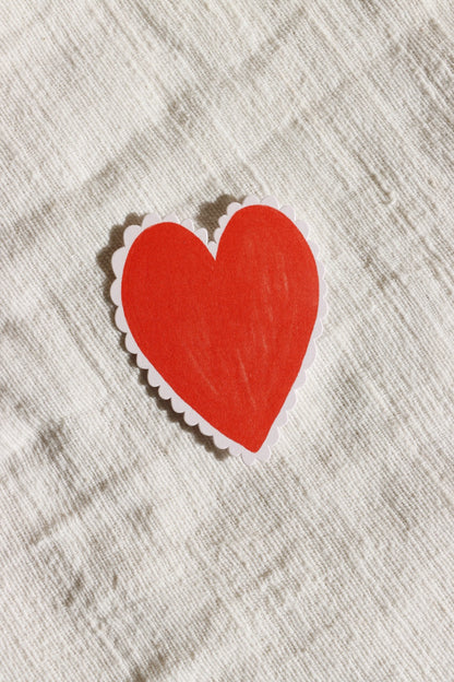 Heart Doily Mini Flat Note Card