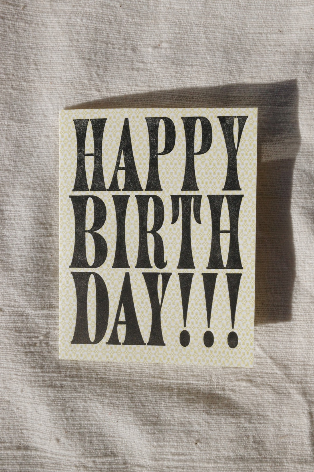 Birthday Wood Type Letterpress Card