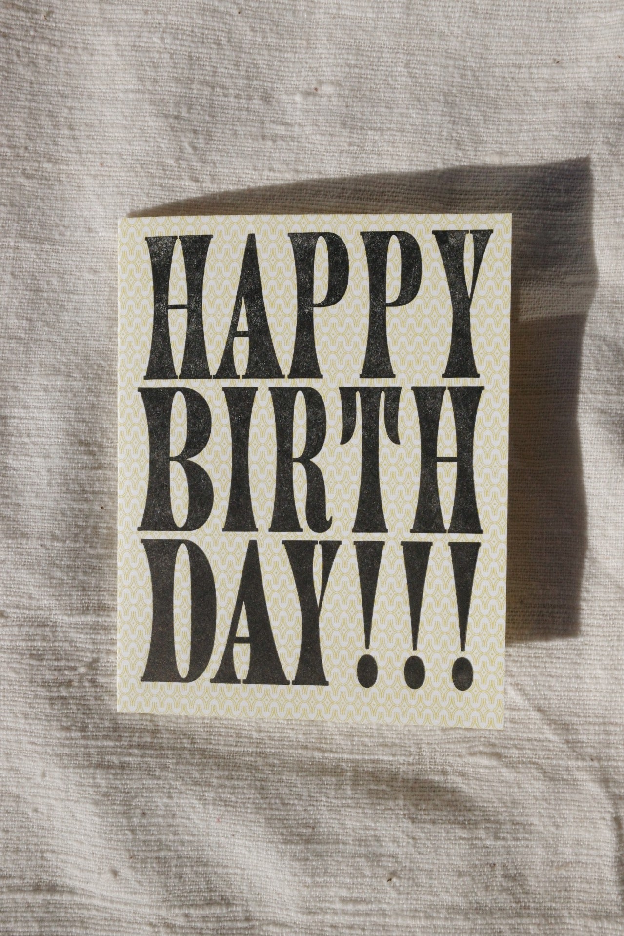 Birthday Wood Type Letterpress Card