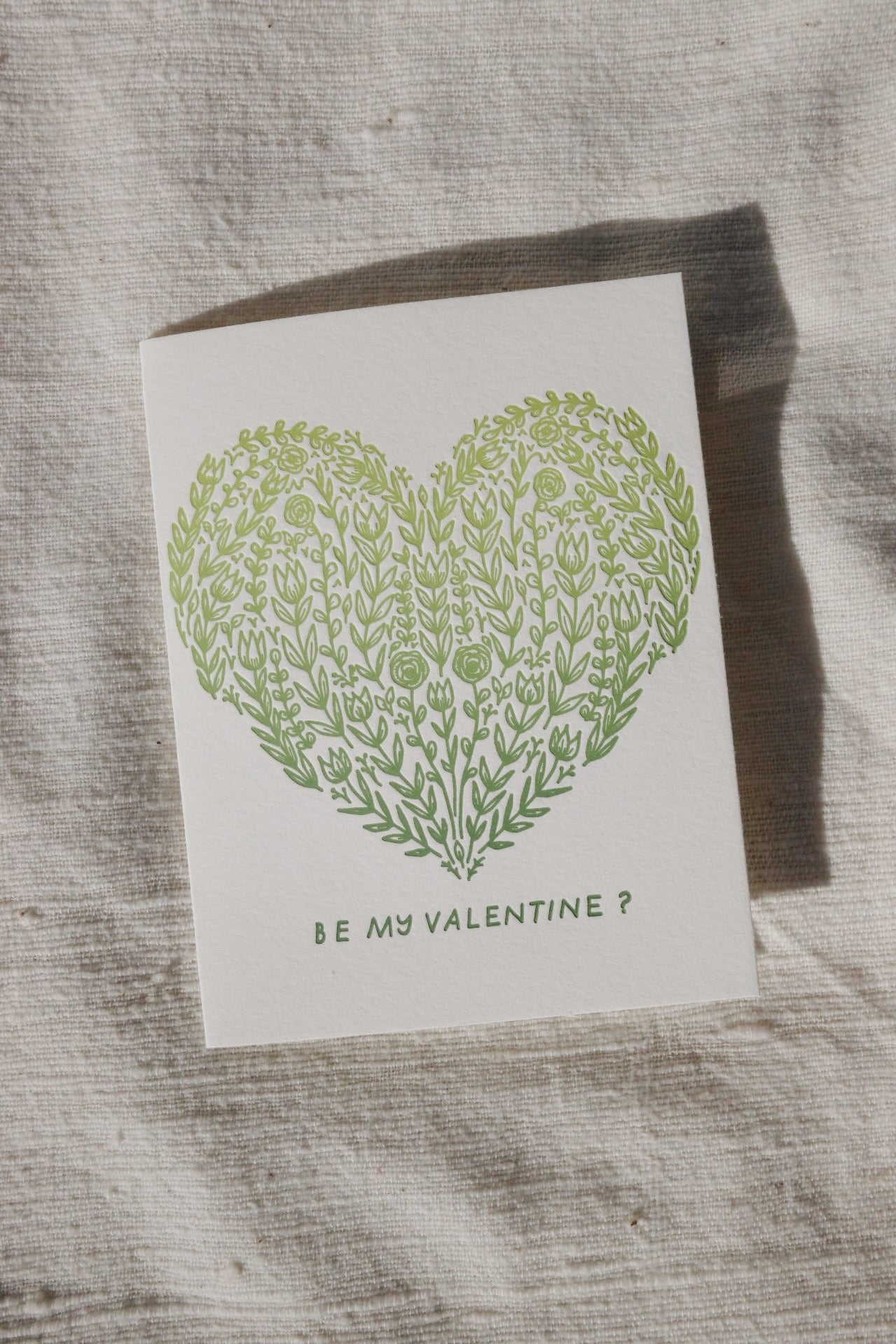 Valentine Green Heart Card