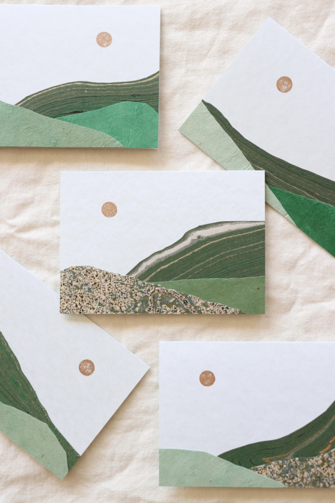 Green Mountains Collage Card