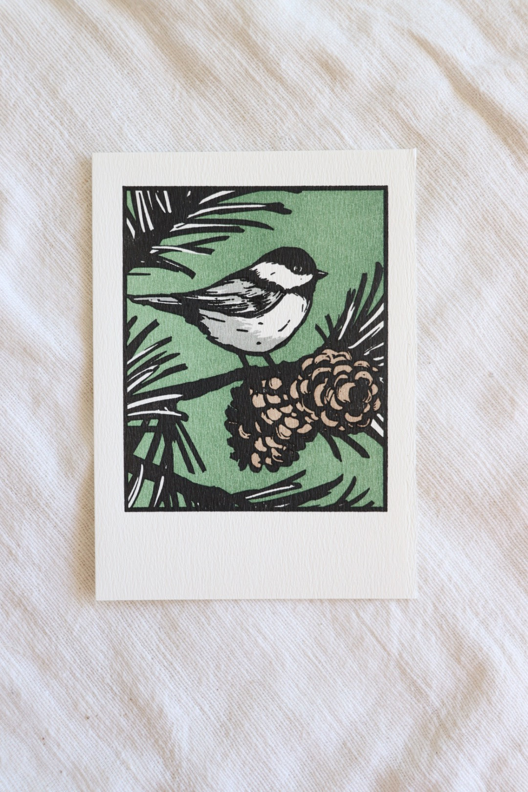 Black Capped Chickadee Card