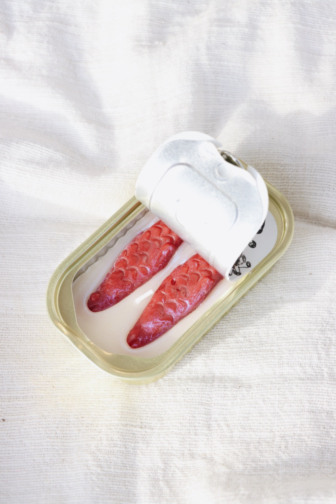 &quot;Tinned Fish Candle&quot;: Smoked Rose Water