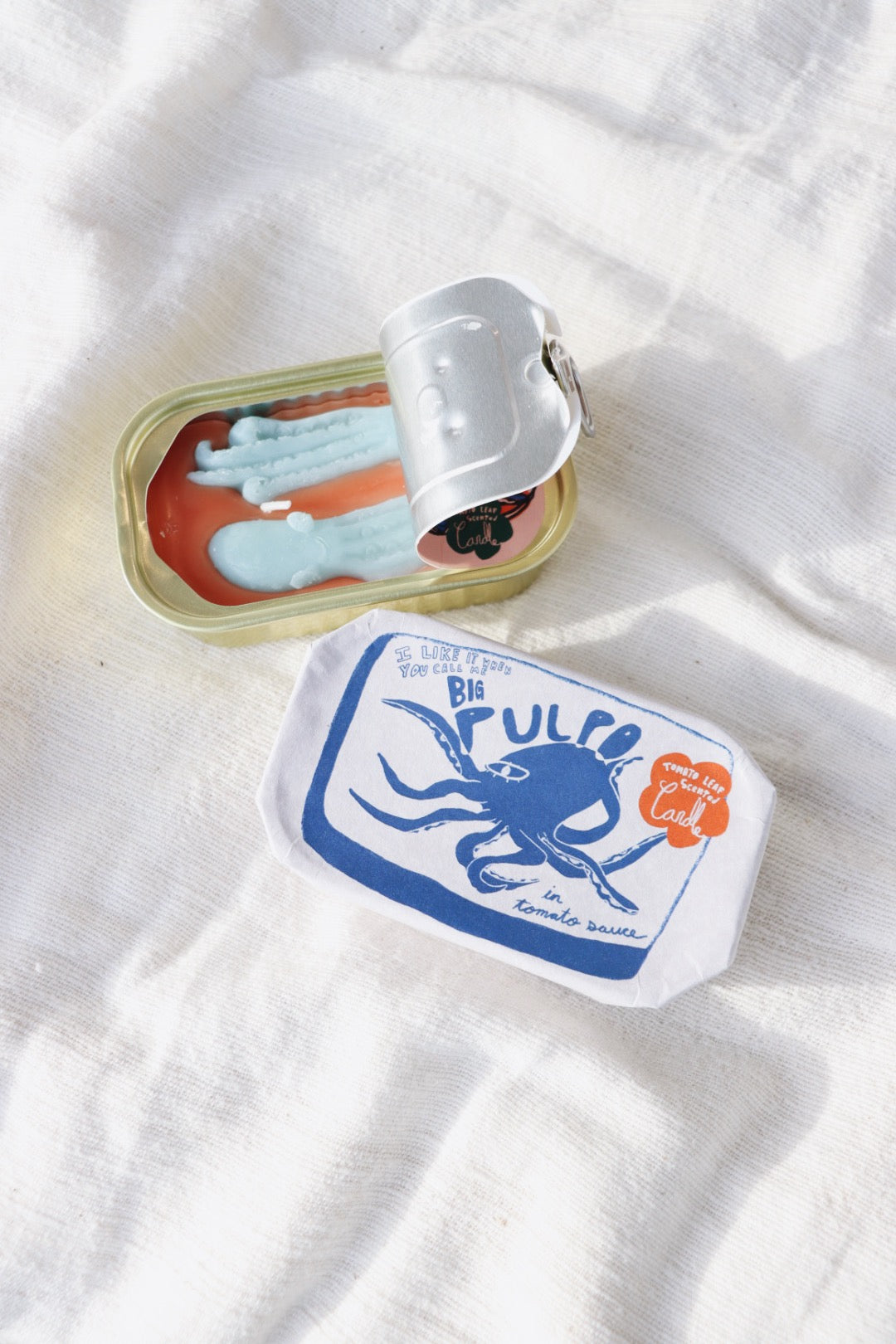 "Tinned Fish Candle": Tomato Leaf