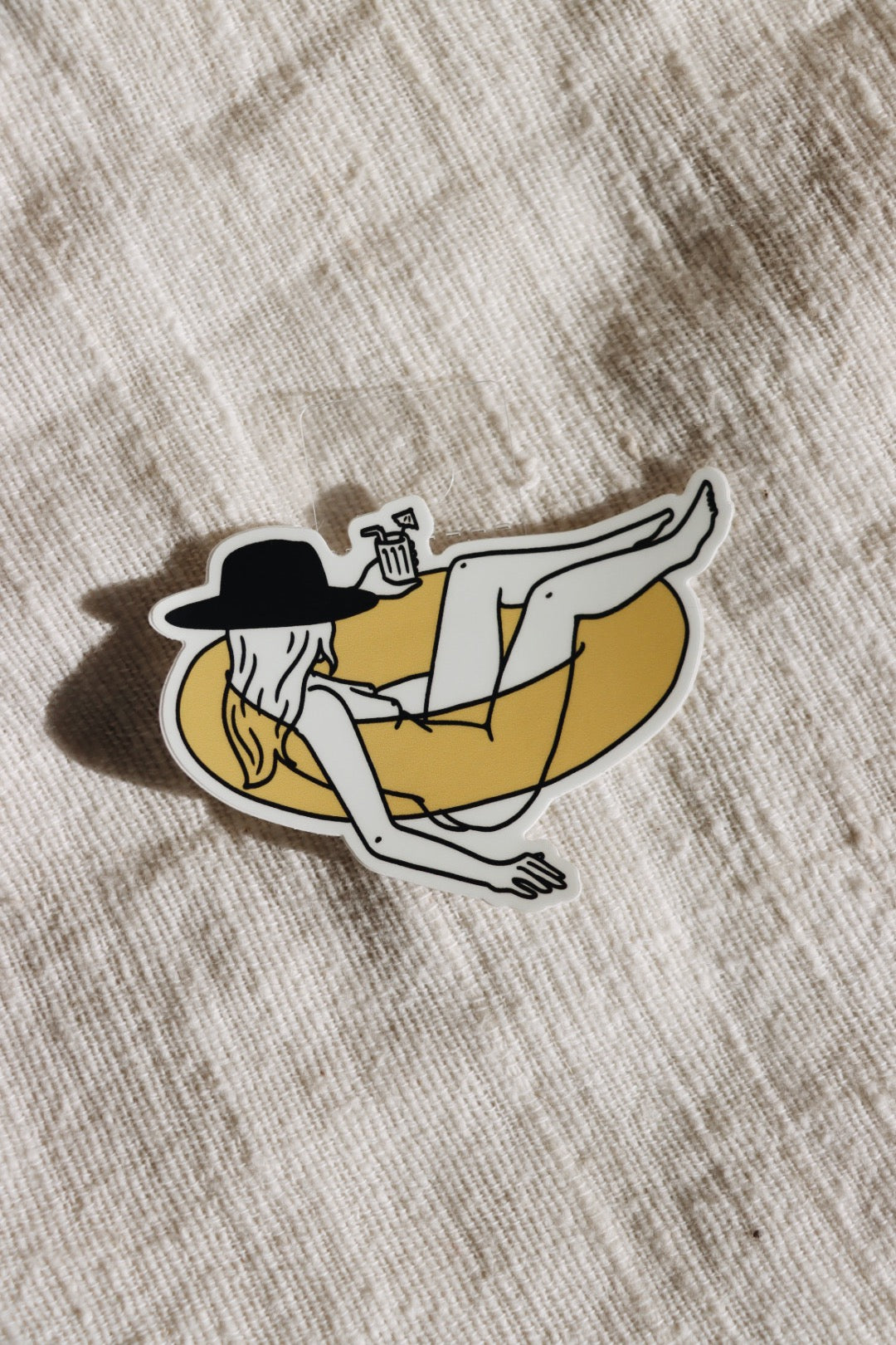 River Float Cowgirl Sticker