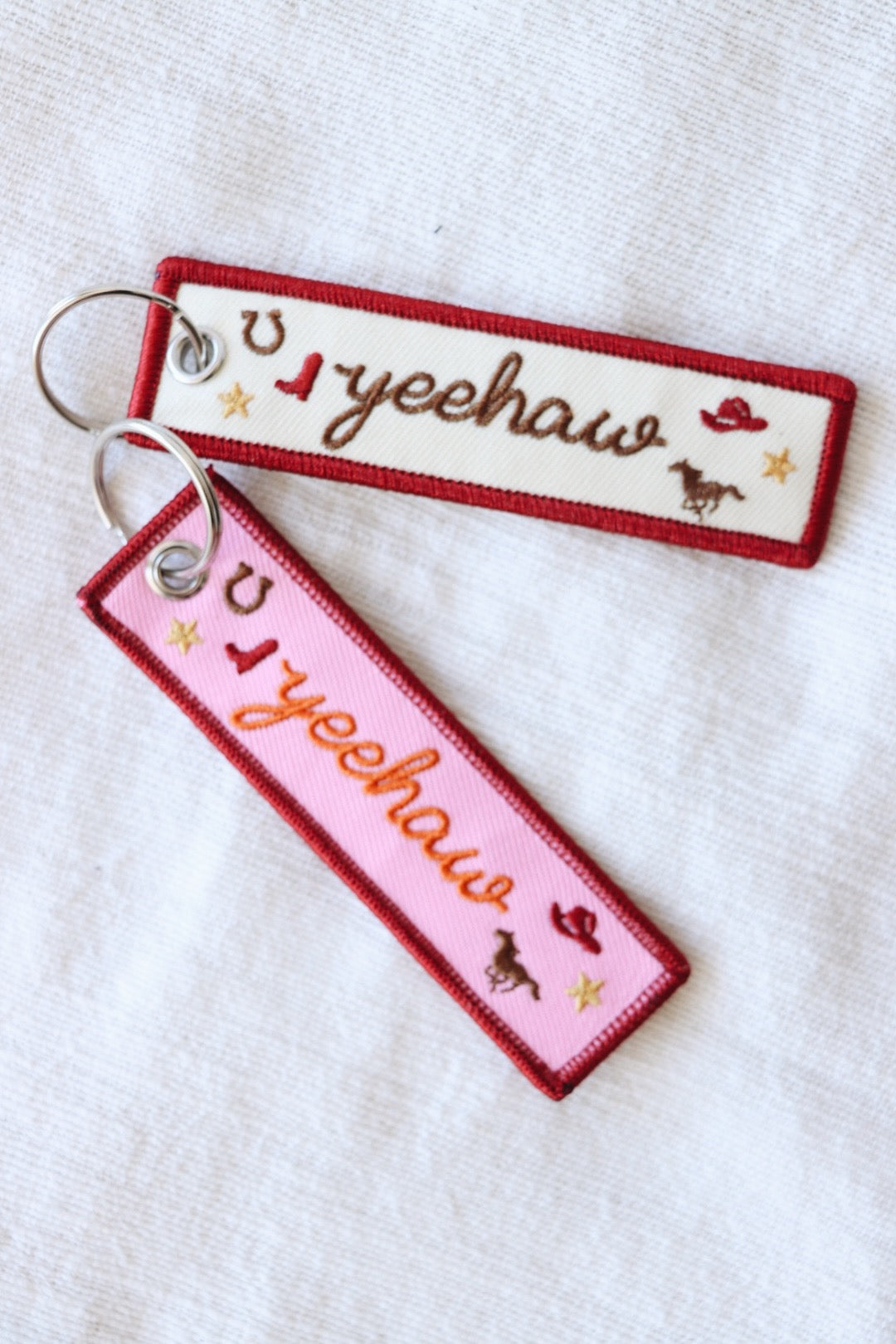 Yeehaw Embroidered Keychain