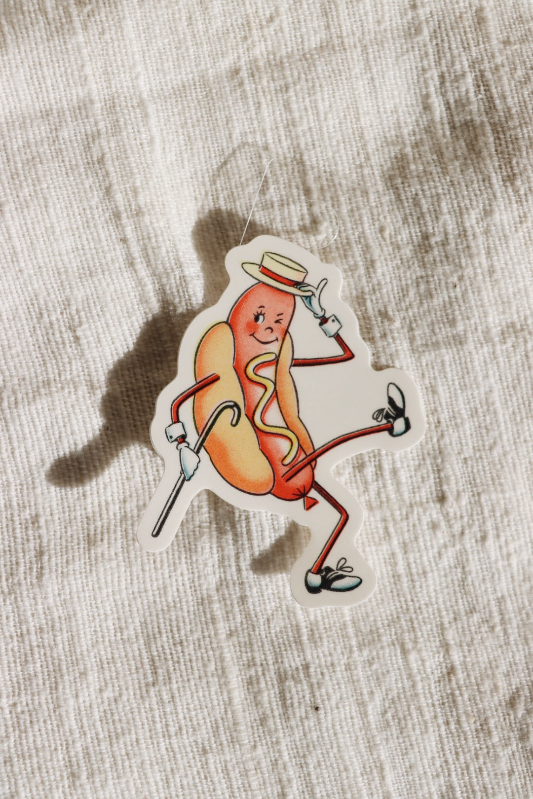 Hot Dog With Hat Sticker