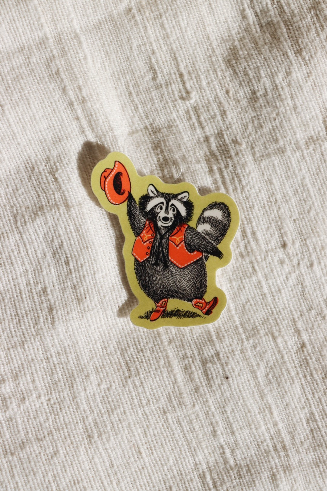 Howdy Raccoon Sticker