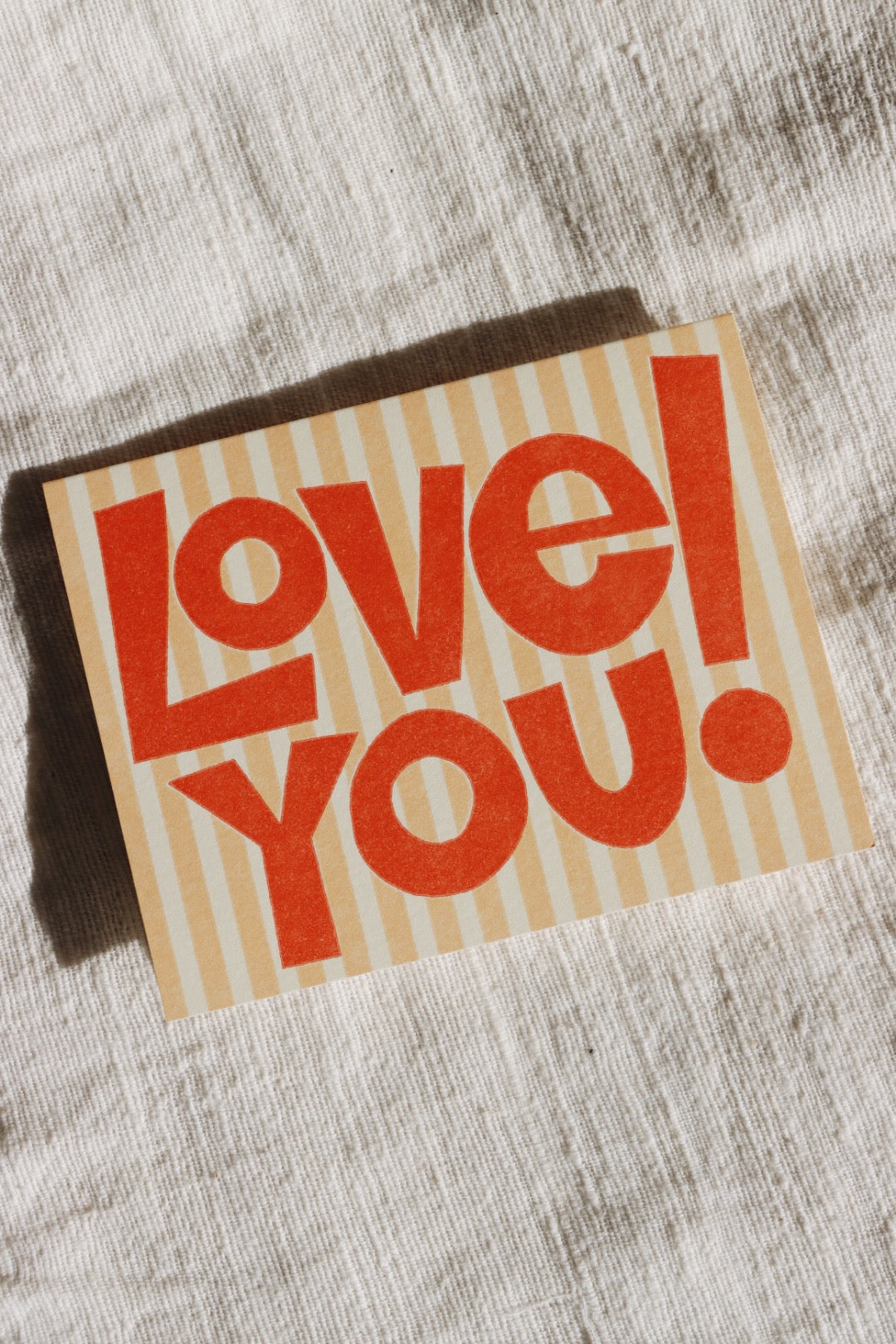 Love You! On Stripes Card