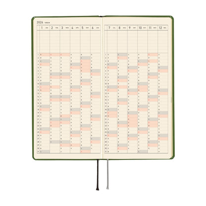 2026 Hobonichi Techo Weeks, Antique Green