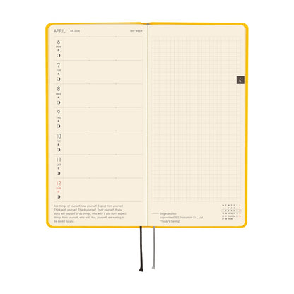 2026 Hobonichi Techo Weeks, Full Moon Yellow