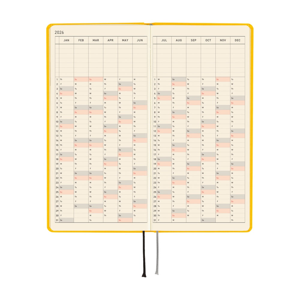 2026 Hobonichi Techo Weeks, Full Moon Yellow