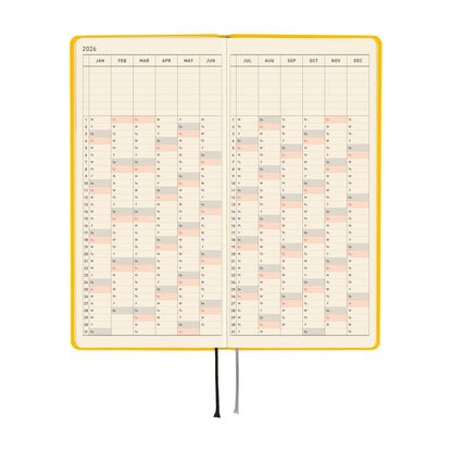 2026 Hobonichi Techo Weeks, Full Moon Yellow