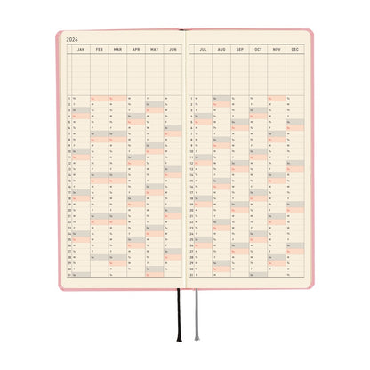 2026 Hobonichi Techo Weeks MEGA, Strawberry Milk