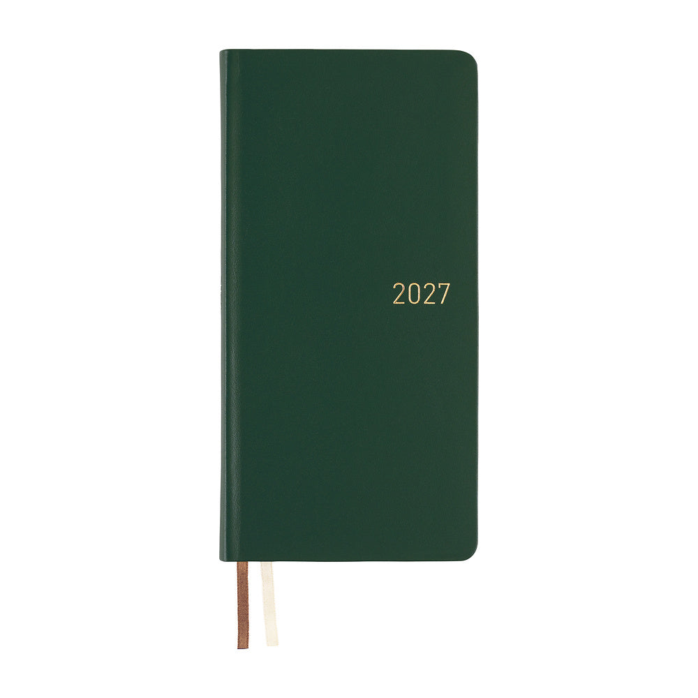 Hobonichi Techo 2027 Weeks Leather: Forest Green