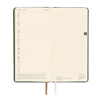 Hobonichi Techo 2027 Weeks Leather: Forest Green