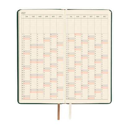 Hobonichi Techo 2027 Weeks Leather: Forest Green