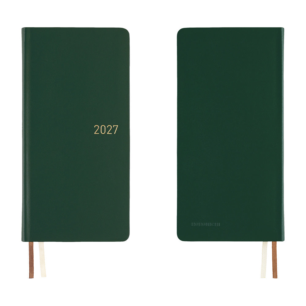 Hobonichi Techo 2027 Weeks Leather: Forest Green