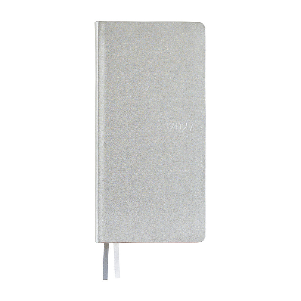 Hobonichi Techo 2027 Weeks Leather: Noble Silver