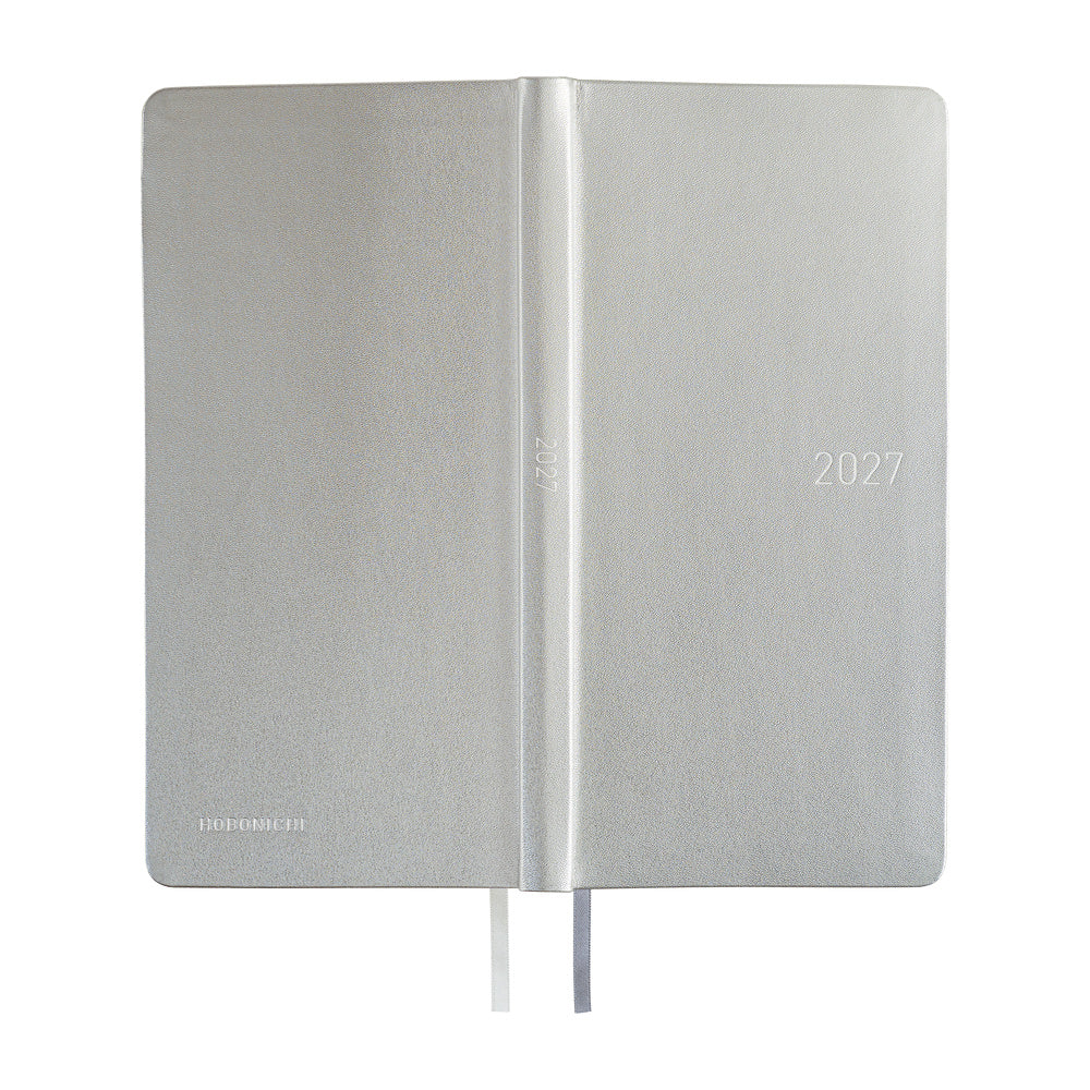 Hobonichi Techo 2027 Weeks Leather: Noble Silver