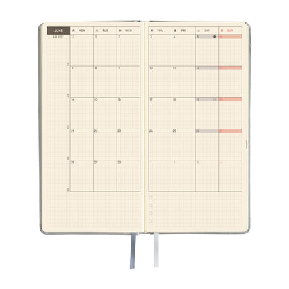 Hobonichi Techo 2027 Weeks Leather: Noble Silver