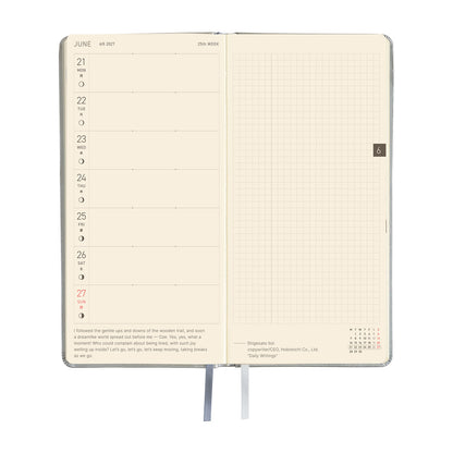 Hobonichi Techo 2027 Weeks Leather: Noble Silver