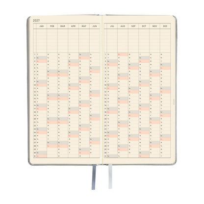 Hobonichi Techo 2027 Weeks Leather: Noble Silver