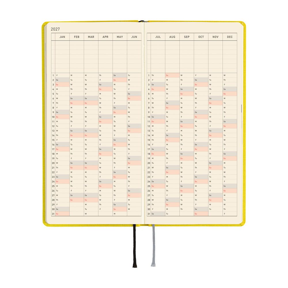 Hobonichi Techo 2027 Weeks Colors: Canaria Yellow
