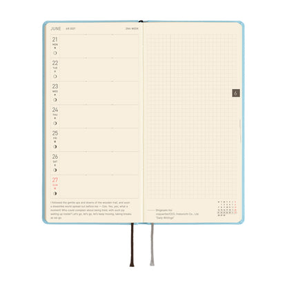 Hobonichi Techo 2027 Weeks Colors: Sea Glass