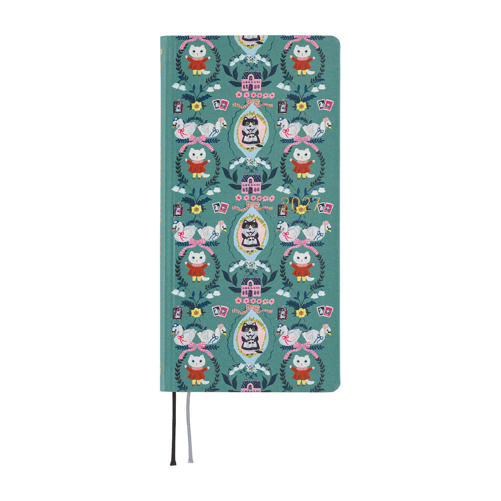 Hobonichi Techo 2027 Weeks Yumi Kitagishi: White Cat Wallpaper