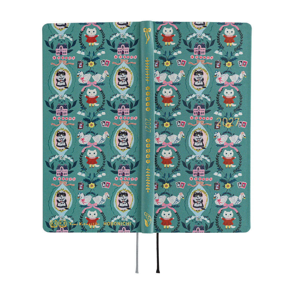 Hobonichi Techo 2027 Weeks Yumi Kitagishi: White Cat Wallpaper