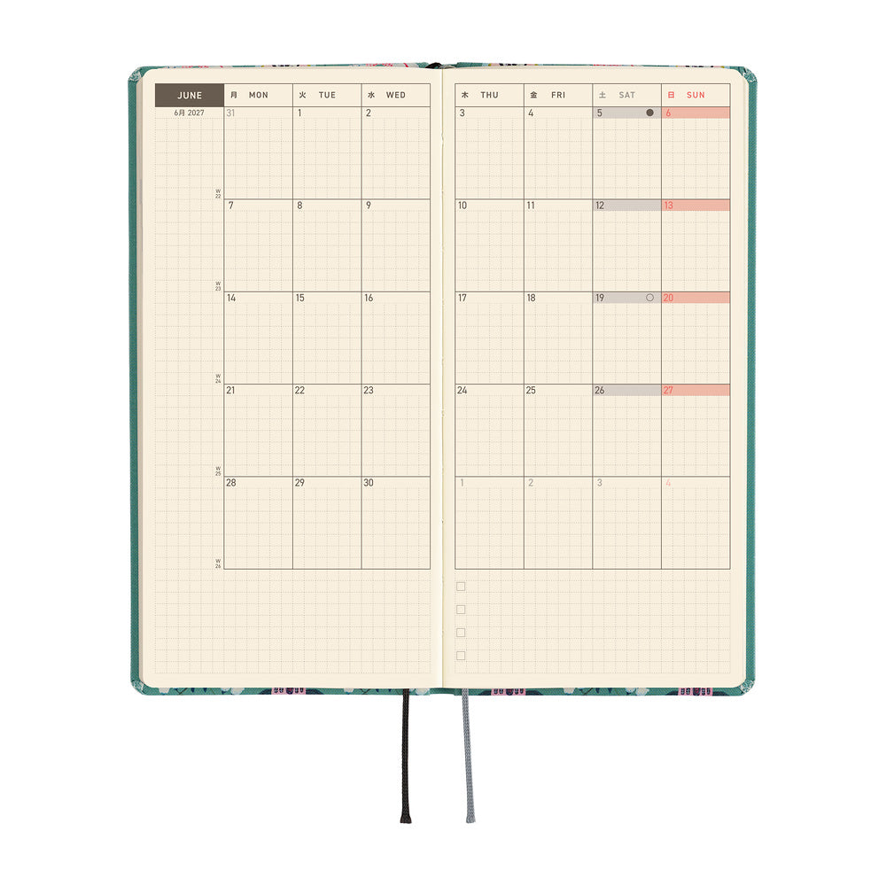 Hobonichi Techo 2027 Weeks Yumi Kitagishi: White Cat Wallpaper