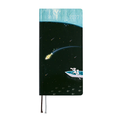 Hobonichi Techo 2027 Weeks Hiroko Kubota: Meteor Shower in the Light Blue Forest