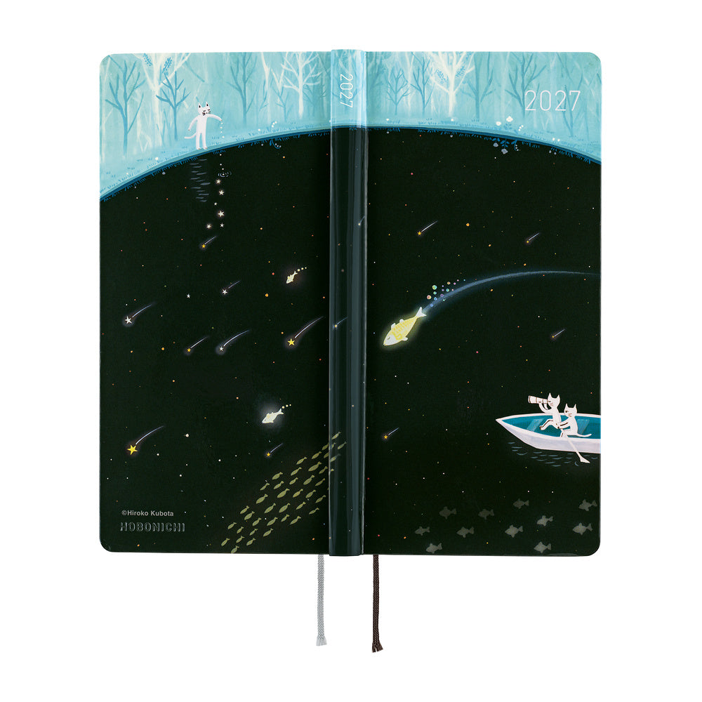 Hobonichi Techo 2027 Weeks Hiroko Kubota: Meteor Shower in the Light Blue Forest