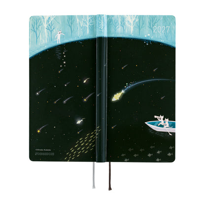 Hobonichi Techo 2027 Weeks Hiroko Kubota: Meteor Shower in the Light Blue Forest
