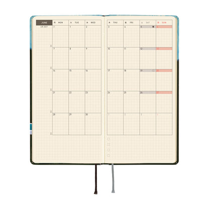 Hobonichi Techo 2027 Weeks Hiroko Kubota: Meteor Shower in the Light Blue Forest