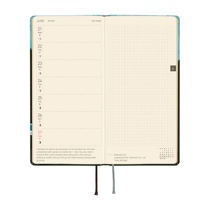 Hobonichi Techo 2027 Weeks Hiroko Kubota: Meteor Shower in the Light Blue Forest