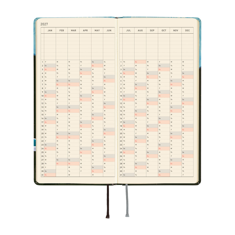 Hobonichi Techo 2027 Weeks Hiroko Kubota: Meteor Shower in the Light Blue Forest
