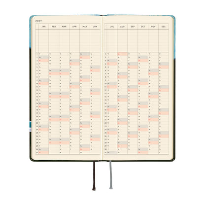 Hobonichi Techo 2027 Weeks Hiroko Kubota: Meteor Shower in the Light Blue Forest