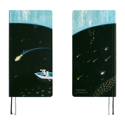 Hobonichi Techo 2027 Weeks Hiroko Kubota: Meteor Shower in the Light Blue Forest