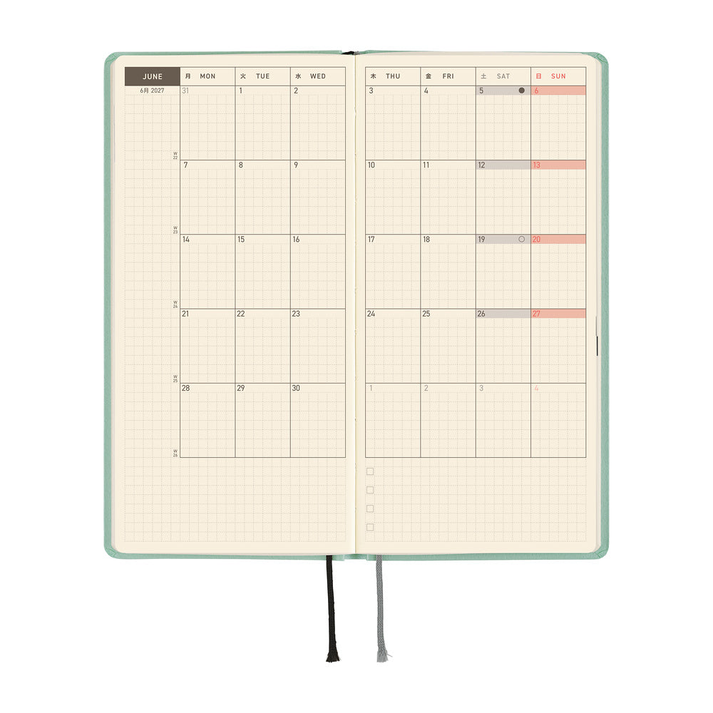 Hobonichi Techo 2027 Weeks Paper Series: Jade
