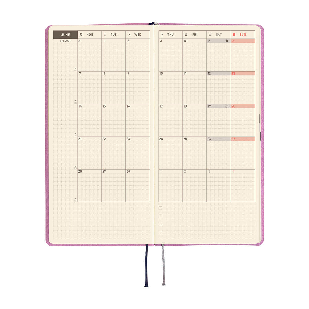 Hobonichi Techo 2027 Weeks Smooth: Lavender Milk