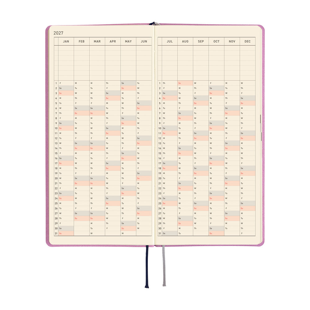 Hobonichi Techo 2027 Weeks Smooth: Lavender Milk