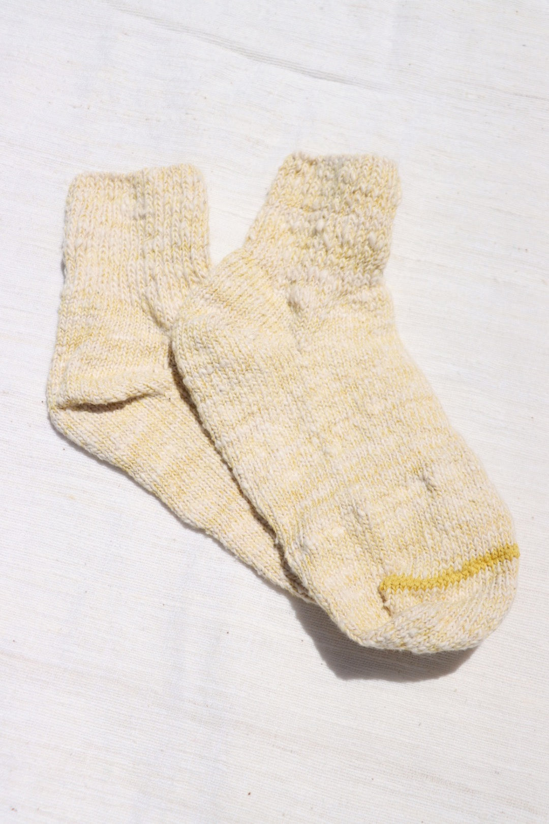 Organic Cotton Garabou Socks, Yellow-Green
