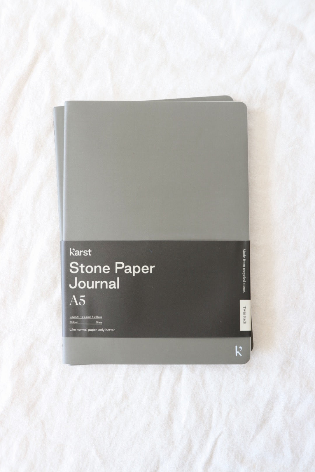 Karst Notebook, A5 Softcover Twin Pack Slate