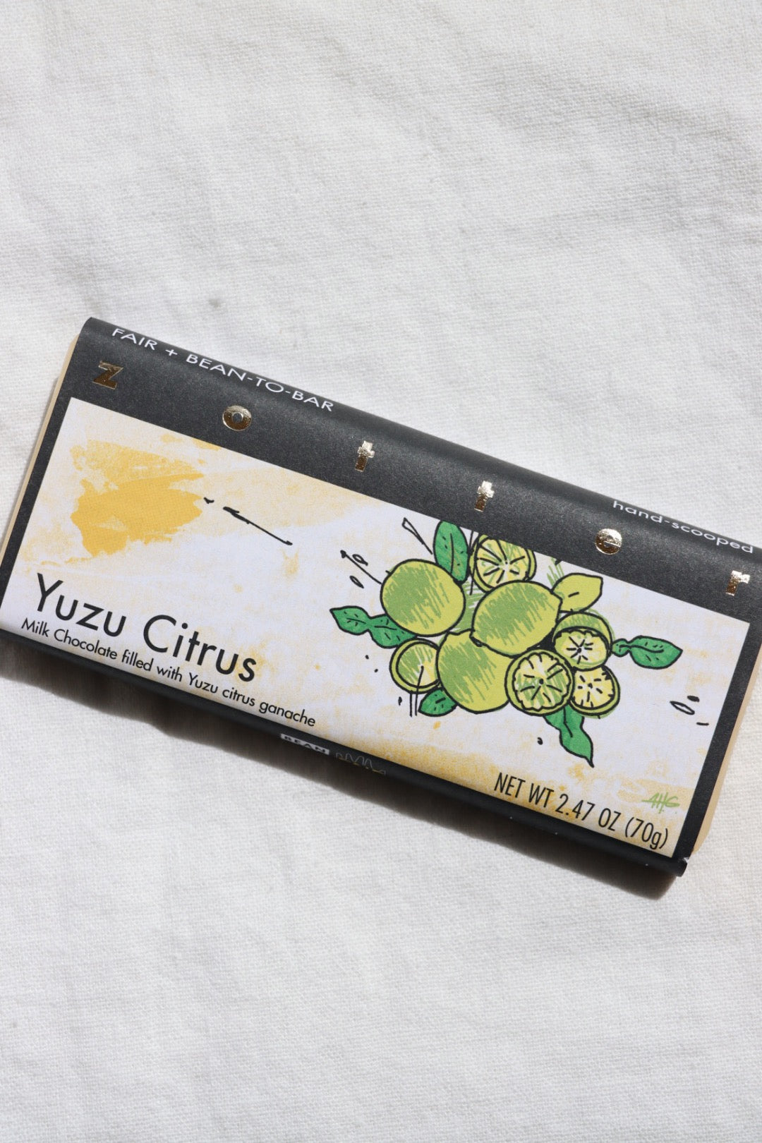 Yuzu Citrus Hand-Scooped Chocolate Bar